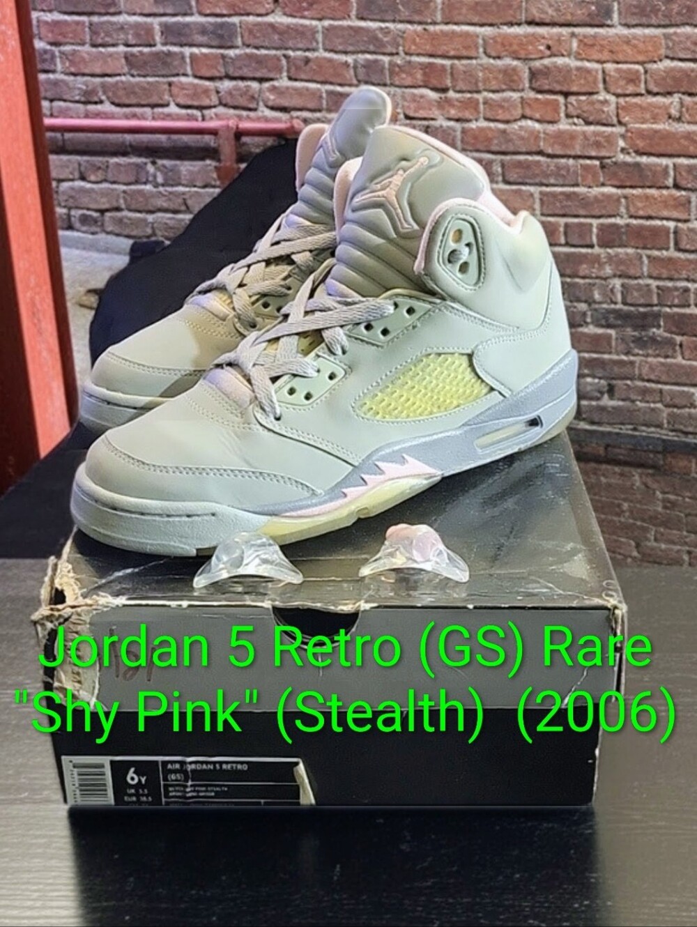 Jordan 5 Retro (GS) Rare "Shy Pink" (Stealth) (2006) Women 7.5 Men 6Y EUC W/BOX